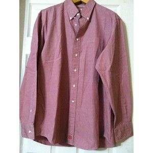 TRE VERO MENS NEW LIGHT RED 100%COTTON LONG SLEEVE CASUAL SHIRT SIZE: XL